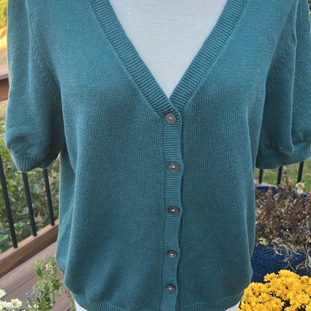 Beautiful green short sleeve sweater
